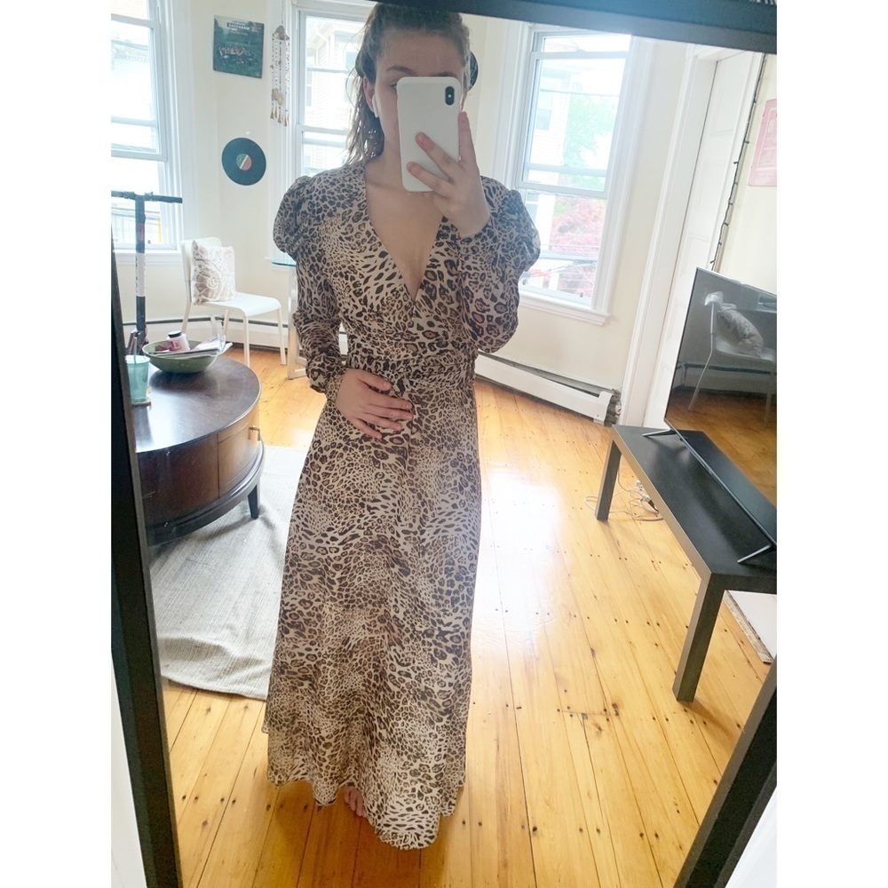 Ronny Kobo Leopard Bernadette Dress Size Medium Animal Print